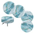 thumbnail image 1 of Jeiento Blue Marble Print 4 Pack Round Stool Seat Covers Chair Seat Cushion Slipcover Stretchy Stain Resistant Anti-Slip Breathable Barstool Protective Cover for Round Bar Stool, Small, 1 of 6