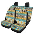 thumbnail image 1 of Jeiento Brown Cow Spots Aztec Geometry Southwestern Tribal Non Slip Front Set and Rear Split Bench Seat Covers Premium Polyester Seat Covers,Entire Seat Protection,4 Piece Set, 1 of 7