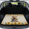 thumbnail image 1 of Jeiento Bucket Highland Cow Sunflower Car Cargo Mat Universal Fit Trunk Pad Western Farm Pattern For Road Trip Camping Daily Use, 1 of 7