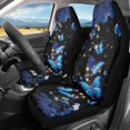 thumbnail image 1 of Jeiento Butterfly Car Front Seat Covers Waterproof Car Seat Cover for Front Seat Set of 2 Removable Automotive Accessories Floral Elastic Fabrics Universal Fit Most Cars,SUV, Trucks Blue, 1 of 7