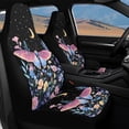 thumbnail image 1 of Jeiento Butterfly Car Seat Cover Front Seats Only 2 Pack Car Front Seat Covers Flower Waterproof Vehicle Seats Cover for SUV Sedan Truck, 1 of 7
