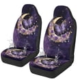 thumbnail image 1 of Jeiento Butterfly Car Seat Covers Front Seats Only Moon Vehicle Bucket Seat Cover Purple Interior Auto Accessory Decor Universal Fit Easy to Install Stretch Polyester Fabric Cover, 1 of 7