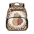 thumbnail image 1 of Jeiento Capybara 13.5 Inch Kids Preschool Backpack for Toddler Girls, Strawberry Lightweight School Bag for 3-5 Year Old, Bookbag with 2 Front & 2 Mesh Side Pockets, 1 of 7