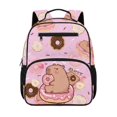 thumbnail image 1 of Jeiento Capybara 13.5 Inch Preschool Backpack for Toddler, Donut Lightweight Kids School Bag for 2-5 Year Old Girls, Bookbag for Travel with Storage Pockets, 1 of 7