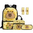 thumbnail image 1 of Jeiento Capybara 17 Inch Girls School Backpack Set 5 Pcs Lightweight School Bag with Lunch Bag, Pencil Case and Bookmarks for 9-12 Years Old, 1 of 8