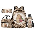 thumbnail image 1 of Jeiento Capybara 17 Inch Kids Backpack Set with Lunch Bag 4-Piece Pencil Case Water Bottle Holder Leopard Print Lightweight Durable Large Capacity for Boys Girls Elementary Middle School, 1 of 7