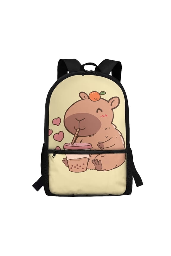 Capybara Backpack for Girls 8-10 10-12 School Bag Elementary Middle School Bookbag Back Pack Purse Book Bags Rucksack Teens Bagpack Daypack