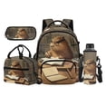 thumbnail image 1 of Jeiento Capybara Large Capacity Lightweight 17 Inch Backpack Set 4-Piece Lunch Bag Pencil Case Water Bottle Holder for Boys Girls Kids Students, 1 of 7