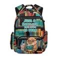 thumbnail image 1 of Jeiento Capybara Print 17 Inch School Backpack for Girl Breathable Lightweight School Bag with Padded Tablet Sleeve & Multi-Pockets for 9-12 Years Old, 1 of 8