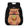 thumbnail image 1 of Jeiento Capybara Toddler School Backpack for 2-5 Year Old, 13.5 Inch Lightweight Kids Bag, Bookbag with 2 Front & 2 Mesh Side Pockets, 1 of 7