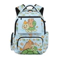 thumbnail image 1 of Jeiento Capybara Turtle School Backpack for Boys Aged 8-12 17 Inch Large Capacity School Bag Water-Resistant Polyester Bag with Adjustable Padded Straps for Elementary School, 1 of 7