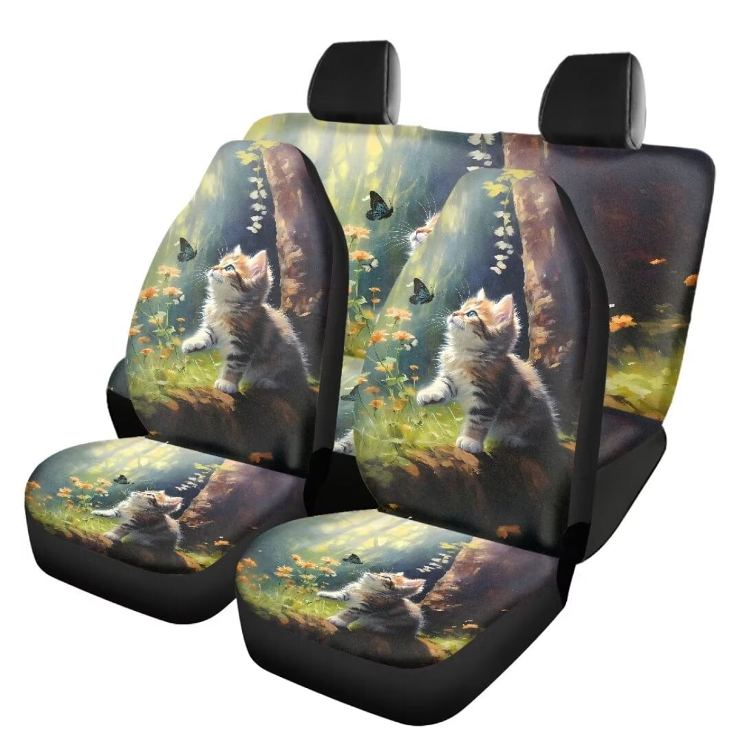 Jeiento Car Seat Covers Full Set for Front&Back Seats Full Wrap ...