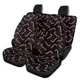 thumbnail image 1 of Jeiento Christmas Car Seat Covers for Front Rear Seats Full Set of 4 Candy Cane Auto Bucket Seat Cushion Rear Bench Protector Van SUV Truck Automotive Interior Accessories Black, 1 of 7