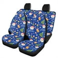 thumbnail image 1 of Jeiento Christmas Front and Rear Car Seat Covers Set of 4 Santa Claus Front Bucket Saddle Blanket Blue Split Rear Bench Cushion Covers Auto Accessory Fit for Van SUV Truck Festival Decor, 1 of 7