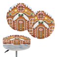 thumbnail image 1 of Jeiento Christmas House Bar Stool Cover Round Chair Slipcover with Elastic Bands Stool Cushion Cover Circle for 12-14 Inch Chairs, 1 of 6