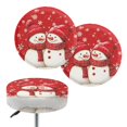 thumbnail image 1 of Jeiento Christmas Stool Covers Round Xmas Round Stool Cushion Cover Snowman Elastic Bar Stool Seat Covers Red Comfort and Stretchy Chair Dust Covers Modern Chair Decor Size L, 1 of 6