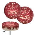 thumbnail image 1 of Jeiento Christmas Tree Round Stool Covers Set of 2, Stretch Soft Fabric Bar Stool Covers Washable Stool Cushion for 12-14 Inch Chair Bar Stools, Red, 1 of 6
