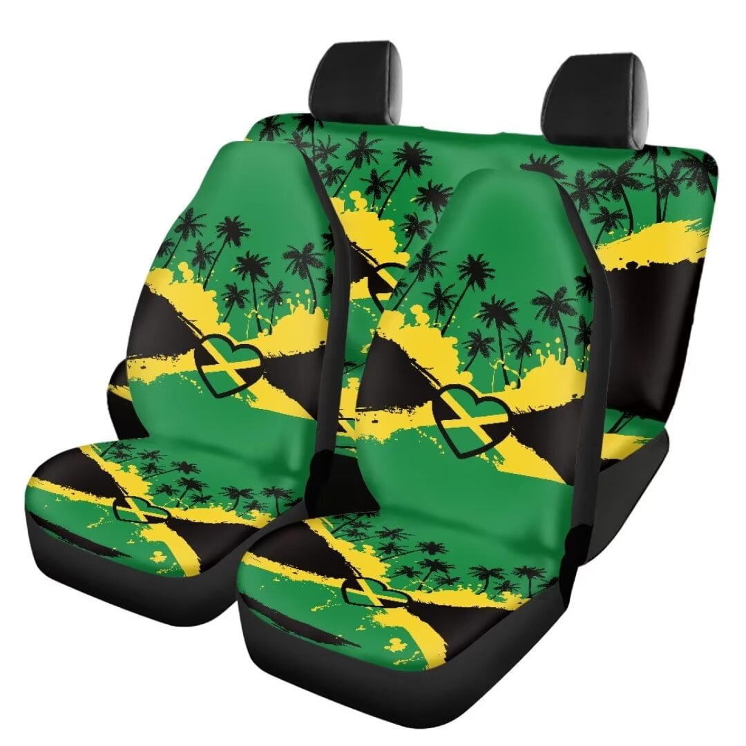 Jamaican Print Pattern Pet Car Seat Cover