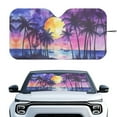 thumbnail image 1 of Jeiento Coconut Tree Sunset Car Windshield Sun Shade Foldable Automotive Front Window Sunshade Protector Window Shades Cover Sun Visor Shield for Most Sedan Truck SUV, 1 of 7