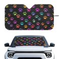 thumbnail image 1 of Jeiento Colorful Dog Paw Prints Car Sun Shade for Windshield Auto Sun Shades Foldable Automotive Interior Accessories for Sun Protection Protector Accessories for Car Truck SUV, 1 of 7