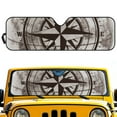 thumbnail image 1 of Jeiento Compass Windshield Sun Shade Compatible with 2007-2024 Wrangler Rubicon Sahara TJ JK JKU 2 & 4 Door Car Sun Shade Sun Visor Protector Keep Your Vehicle Cool, 1 of 6