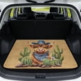 thumbnail image 1 of Jeiento Cowboy Highland Cow Cactus Car Trunk Mat 29"x39", Scratch Resistant Washable Rear Cargo Liner Western Car Accessory, 1 of 7