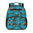 thumbnail image 1 of Jeiento Cute Dachshund 13.5 Inch Lightweight Preschool Backpack, Toddler School Bag for 2-5 Year Old Kids, Bookbag with 2 Front Zipper Pockets, Blue, 1 of 7