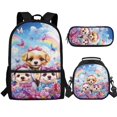 thumbnail image 1 of Jeiento Cute Dog Family Backpack for School Girls Elementary Bookbag with Lunch Box Pencil Case Primary School Bag Set 3 In 1 Rucksacks for Kids Child Bagpack Travel Daypack Satchel, 1 of 7