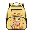 thumbnail image 1 of Jeiento Cute Giraffe 13.5 Inch Backpack for Toddler Preschool, Lightweight Kids School Bag for 2-5 Year Old Boys & Girls, 2 Front & 2 Mesh Side Pockets, 1 of 7