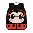 thumbnail image 1 of Jeiento Cute Ladybug Toddler Backpack for Girls 2-5, 13.5 Inch Preschool School Bag, Lightweight Kids Backpack for Daycare with Compartments, 1 of 7