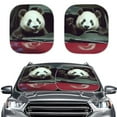 thumbnail image 1 of Jeiento Cute Panda Car Windshield Sunshade Car Accessories for Women Men oldable Front Window Sunvisor Shield Cover Set of 2 Pcs Animal Driving Auto Front Windshield Sun Shade, 1 of 7