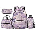 thumbnail image 1 of Jeiento Cute Rabbit 17 Inch Large Capacity Backpack for Kids 4-Piece Set Daisy Lunch Bag Pencil Case Water Bottle Holder Lightweight Schoolbag for Boys Girls, Purple, 1 of 7