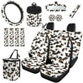 thumbnail image 1 of Jeiento Dachshund Car Accessories Auto Seat Covers with Rearview Mirror Cover,Steering Wheel Cover,Seat Belt Covers,Air Vent Phone Holder,Keychain,Trash Bin,Cup Coasters Auto Interior Accessories, 1 of 6
