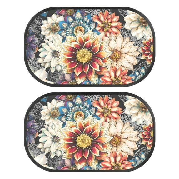 Jeiento Dahlia Window Shade for Baby in Car Replacement Baby Car Sun Shade for Side Window 2 Pack Universal Car Shades for Back Windows Interior Car Accessories