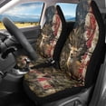 thumbnail image 1 of Jeiento Deer Car Front Seat Covers Waterproof Car Seat Cover for Front Seat Set of 2 American Flag Bucket Seat Covers Auto Accessories Fit Most Cars SUV Truck Van Sedan 4Th of July Decor, 1 of 6