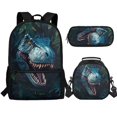 thumbnail image 1 of Jeiento Dinosaur 3 Pcs Backpack Set Travel Bag Portable Bookbag Knapsack Daypack Large Capacity Sports Backpacks Schoolbag with Lunch Box Pencil Case for Boys Blue, 1 of 7