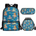 thumbnail image 1 of Jeiento Dinosaur Backpack for School Boys 3 In 1 Preschool Bookbag with Lunch Box and Pencil Case Blue Schoolbag Back Packs Elementary Middle School Bag Satchel 17inch Travel Daypack, 1 of 7