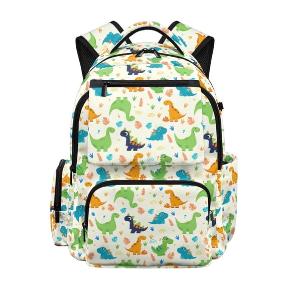 Jeiento Dinosaur Kids Backpack 17 Inch School Backpack for Boys for Grades 3-6 Ages 9-12, Breathable Elementary School Bag with Padded Tablet Sleeve & Multi-Pockets