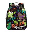 thumbnail image 1 of Jeiento Dinosaur Preschool Lightweight Backpack for Toddler, 13.5 Inch Kids School Bag for 3-5 Year Old Boys, 2 Front Zipper + 2 Mesh Side Pockets Bookbag, 1 of 7