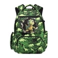 thumbnail image 1 of Jeiento Dinosaur School Backpack for Girls 6-8 Bookbags for Students Primary School 17 Inch Large Capacity Knapsack Daypack Backpacks with Zipper Closure, Green, 1 of 7