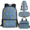thumbnail image 1 of Jeiento Dinosaur School Backpack Set for Boys 4Pcs Kids Backpacks with Lunch Box Pencil Case and Water Bottle Holder Playing Football Bookbag Sets for Elementary School Bags Daypack Blue, 1 of 7