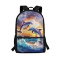 thumbnail image 1 of Jeiento Dolphin School Bags for Girls 6-8 7-10 Backpack Elementary School Bookbag 17inch Bagpacks Back To School Stuff Daypack, 1 of 6