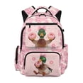 thumbnail image 1 of Jeiento Donut Duck Backpack for Girls Large Multi-Pocket Bookbag 17 Inch Water-Resistant Polyester School Backpack, Cute Duck Print Casual Daypack for Travel Hiking, 1 of 7