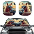 thumbnail image 1 of Jeiento Driving Horse Front Window Sun Shade for Car Foldable Removable Automotive Accessories Auto Interior Protector Reflect UV Sun and Heat and Protect Your Car, 1 of 6