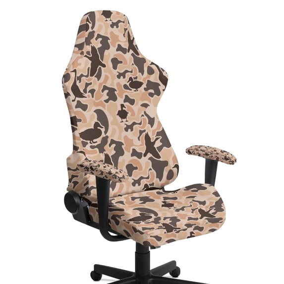 Jeiento Duck Camouflage Gaming Chair Cover Stretchable Computer Chair Cover for Pet Protection Gaming Chair Slipcover Anti-Scratch & Washable for Home Gamer Spaces
