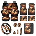 thumbnail image 1 of Jeiento Eagle 17 Pcs Car Interior Cover Set Car Front Rear Seat Cover with Floor Mats American Flag Armrest Cover Seat Belt Pads Steering Wheel Cover Coaster Chapstic Keychain Holder Auto Accessory, 1 of 8