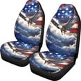 thumbnail image 1 of Jeiento Eagle Car Front Seat Covers 2 PCS American Flag Auto Seat Cover Protector Fit Most Cars,Sedan,SUV,Van Universal Interior Accessory Protector 4Th of July Decor, 1 of 7