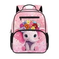 thumbnail image 1 of Jeiento Elephant 13.5 Inch Preschool Backpack for Toddler Girls 3-5, Lightweight Kids School Bag, Bookbag for Kindergarten with Storage Pockets, Pink, 1 of 7
