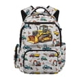 thumbnail image 1 of Jeiento Excavator School Backpack for Boys 17 Inch Large Capacity Kids Backpack, 600D Tear Resistant with Multi-Pockets & Padded Tablet Sleeve, Cartoon Bookbag for Elementary Ages 9-12, 1 of 8