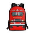 thumbnail image 1 of Jeiento Fire Truck School Backpack for Boys Elementary Bookbag Back Pack Purse Red Kids Middle High School Bags Rucksack for Kindergarten Students Daypack Back To School Supplies, 1 of 6